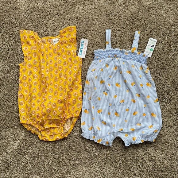 CARTER’S BABY GIRL ROMPERS 18 MONTHS NEW - Picture 1 of 4